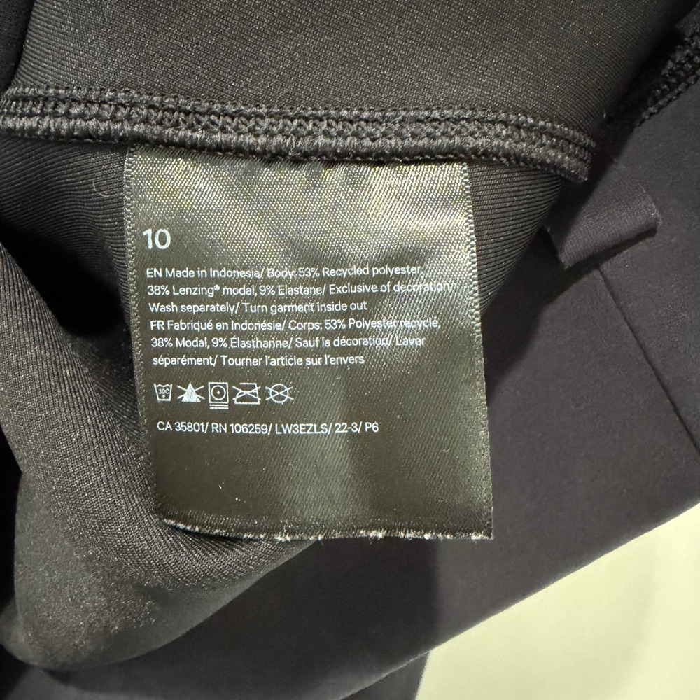 Lululemon Softstreme Perfectly Oversized Croped Crew Sweatshirt Women 10 Black - Picture 4 of 7